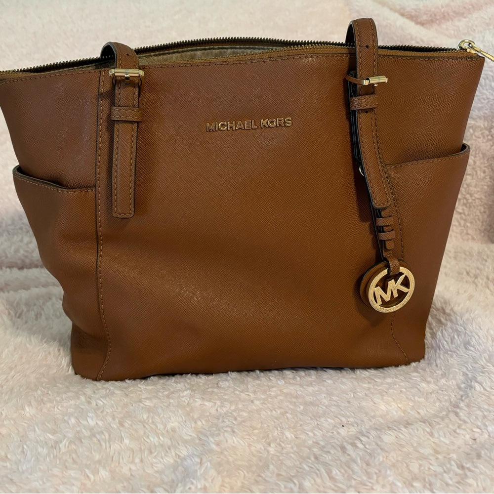 Tan Michael Kors bag